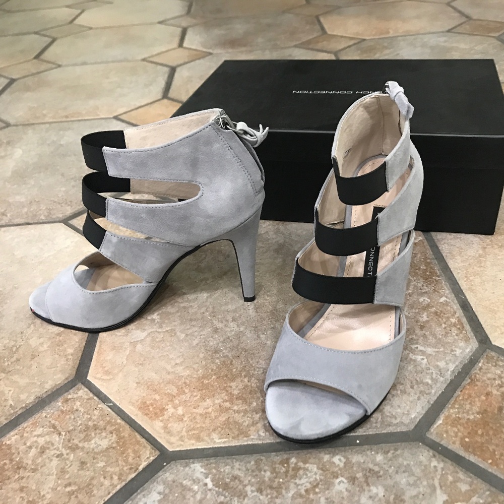 French Connection Gray Suede Stilettos, Size 8